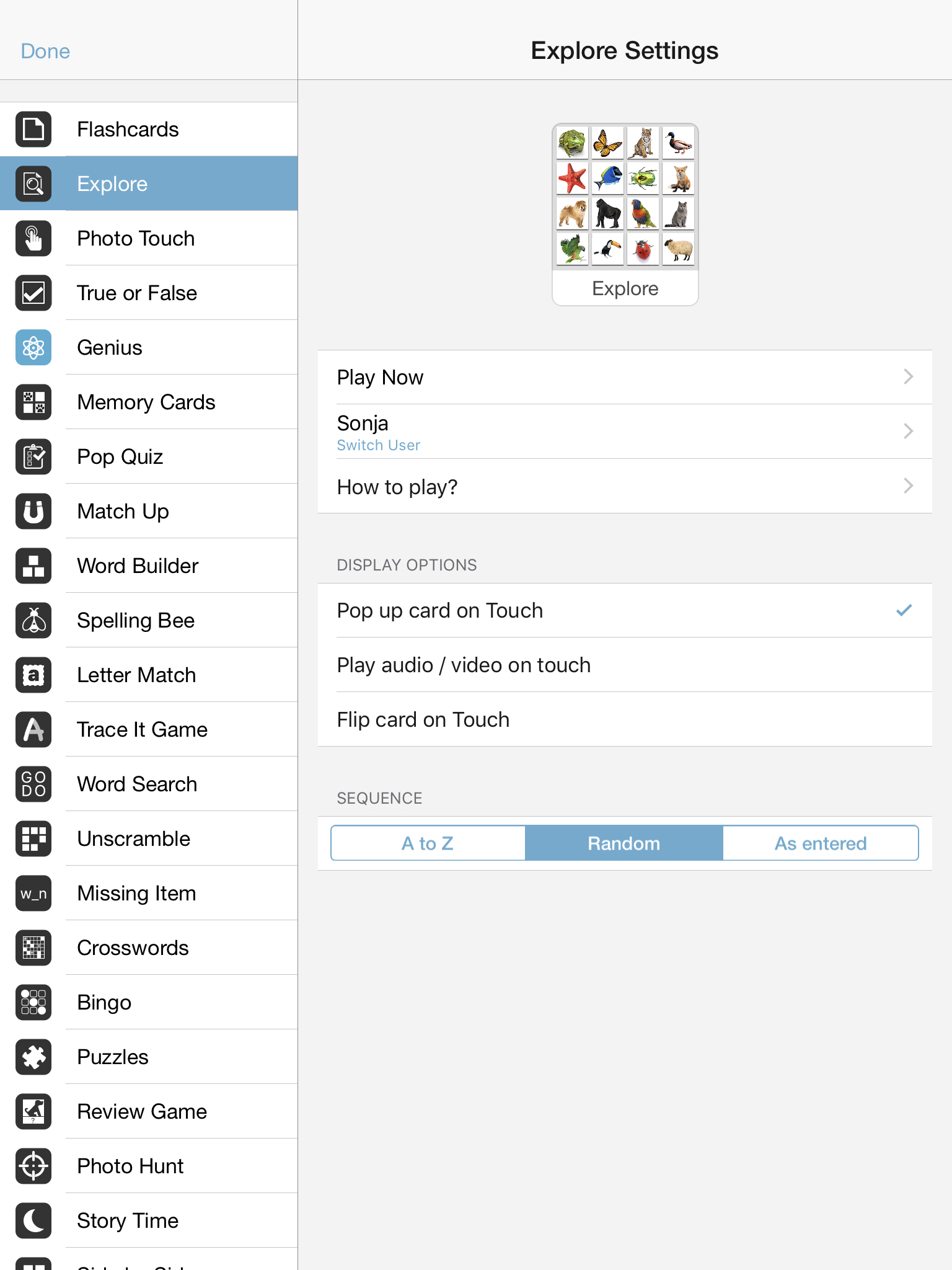 Explore | Educational Game for Kids — Bitsboard | Flashcards & Mini-Games for Personalized Learning Screenshot