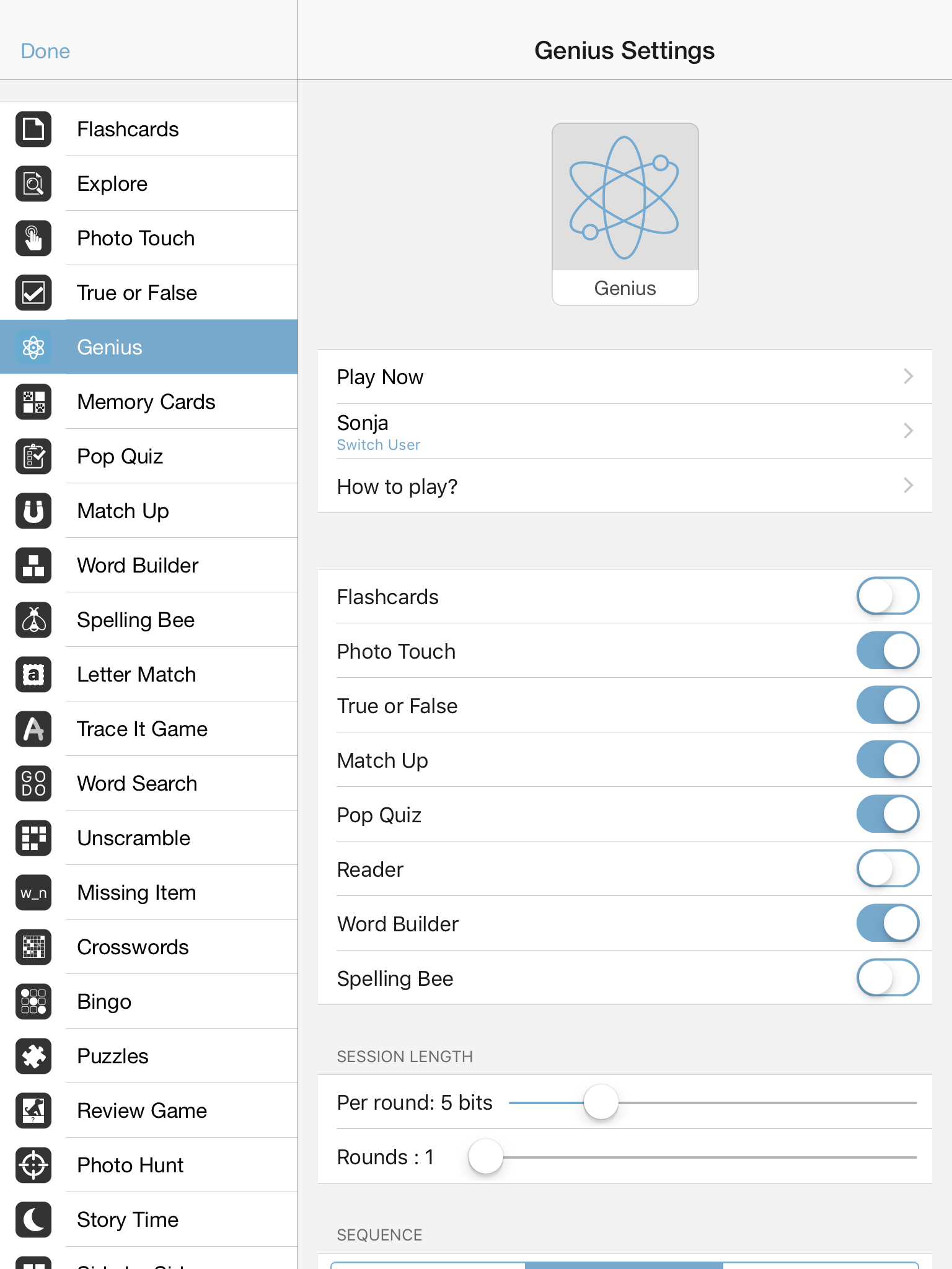 Genius — Bitsboard | Flashcards & Mini-Games for Personalized Learning Screenshot