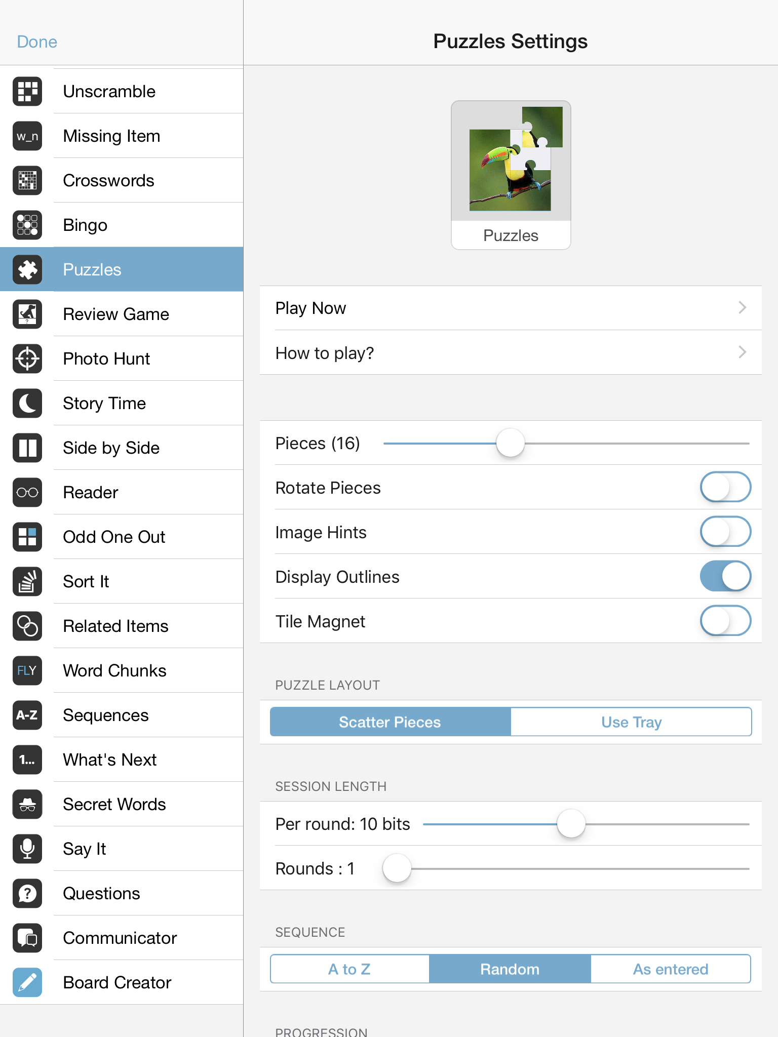 Puzzles: Bilder zusammensetzen und Begriffe festigen Screenshot 1