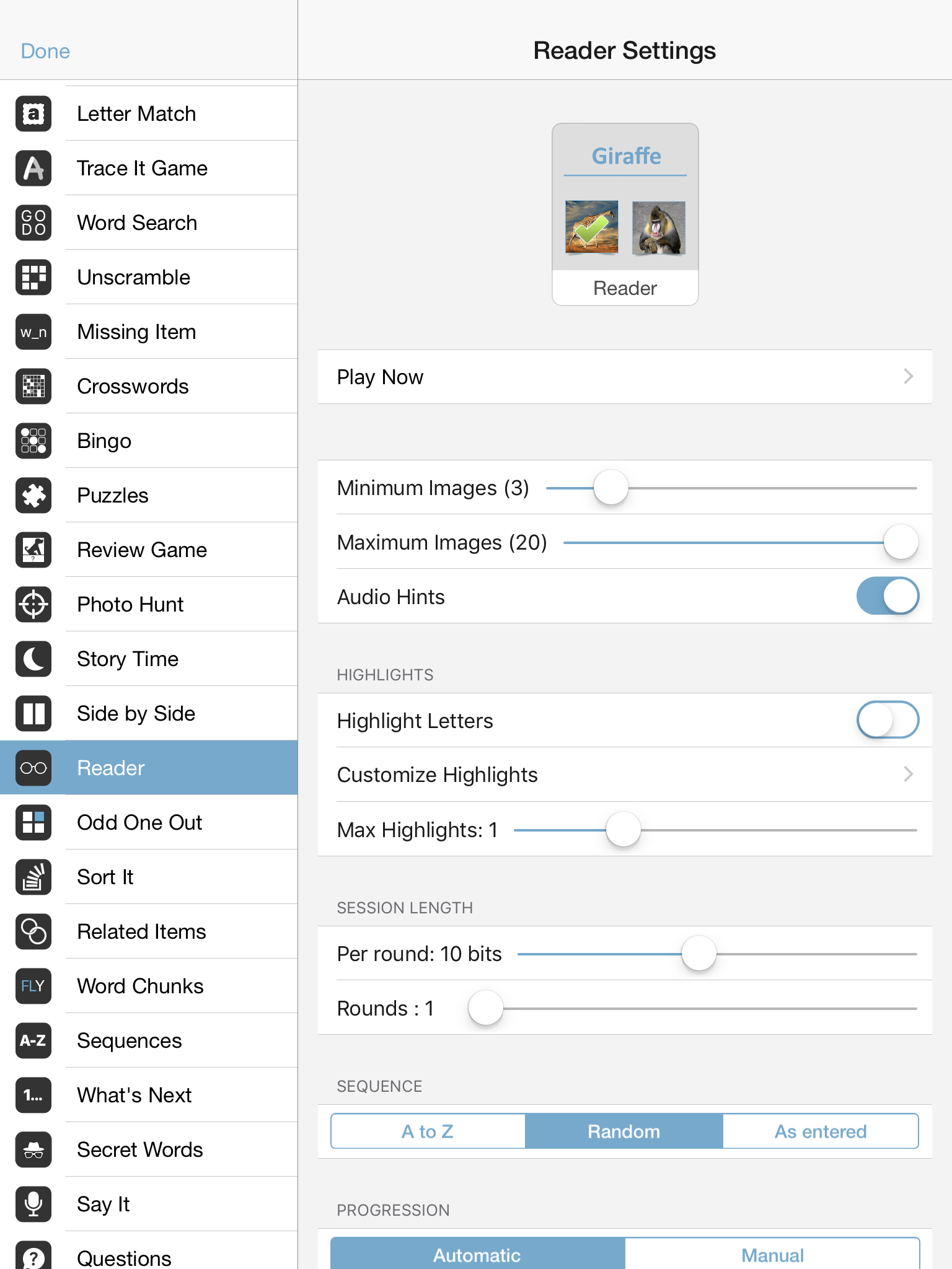 Reader — Bitsboard | Flashcards & Mini-Games for Personalized Learning Screenshot