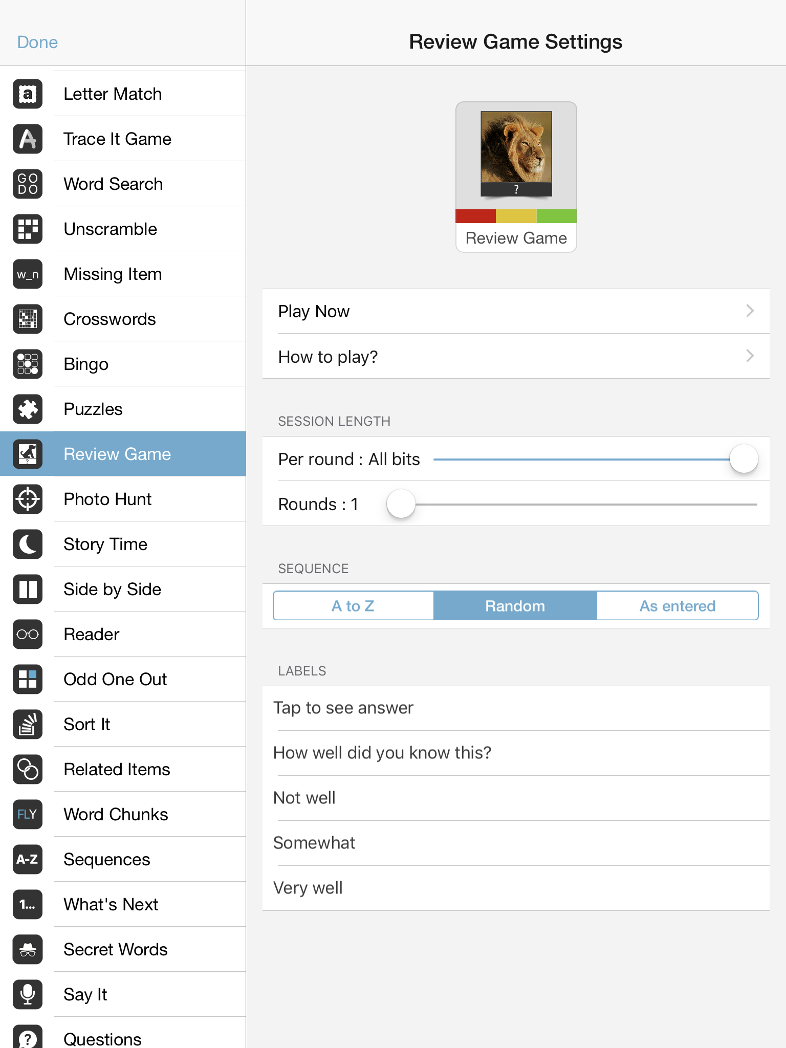 Review Game — Bitsboard | Flashcards & Mini-Games for Personalized Learning Screenshot