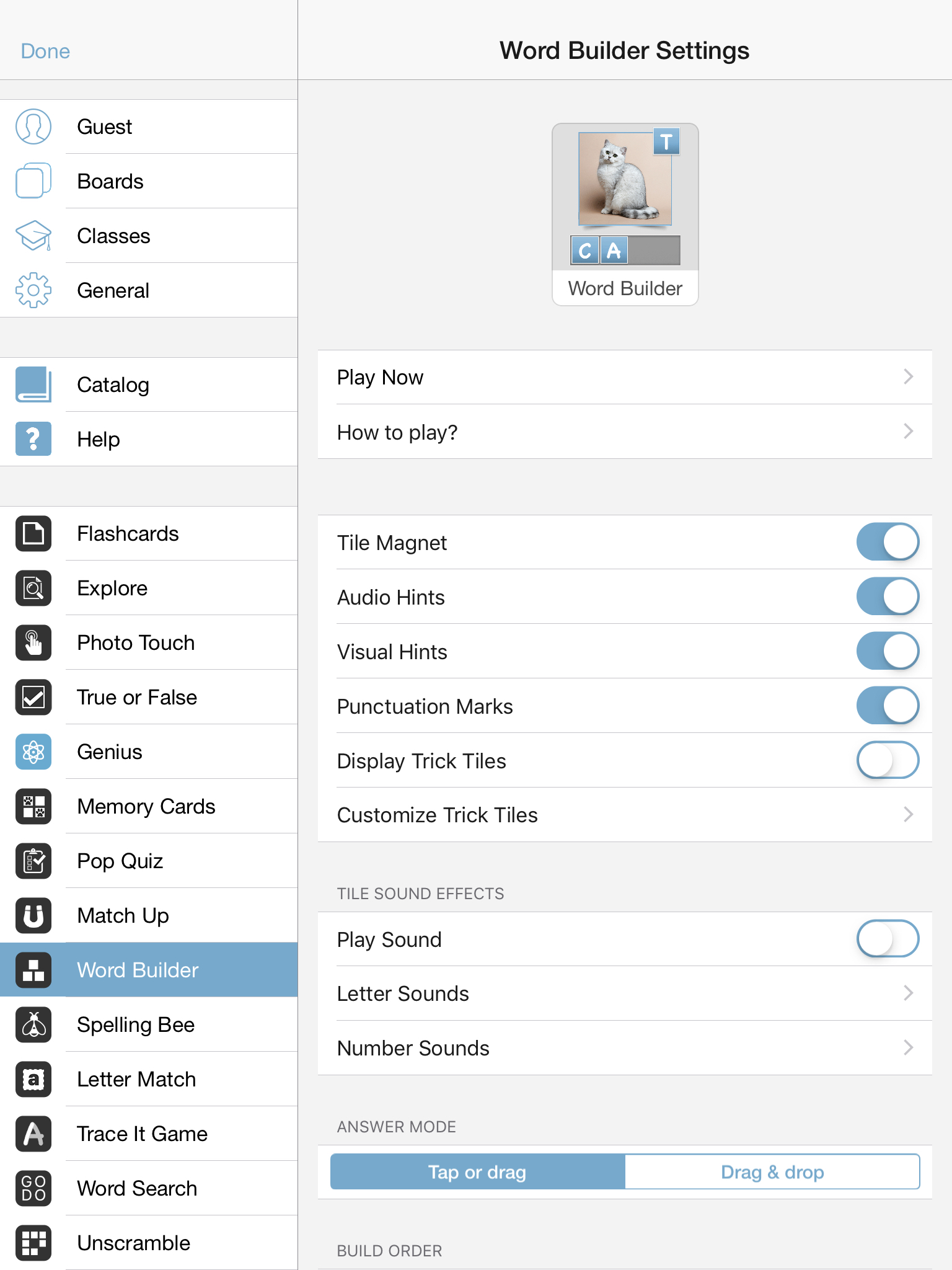 Word Builder — Bitsboard | Flashcards & Mini-Games for Personalized Learning Screenshot