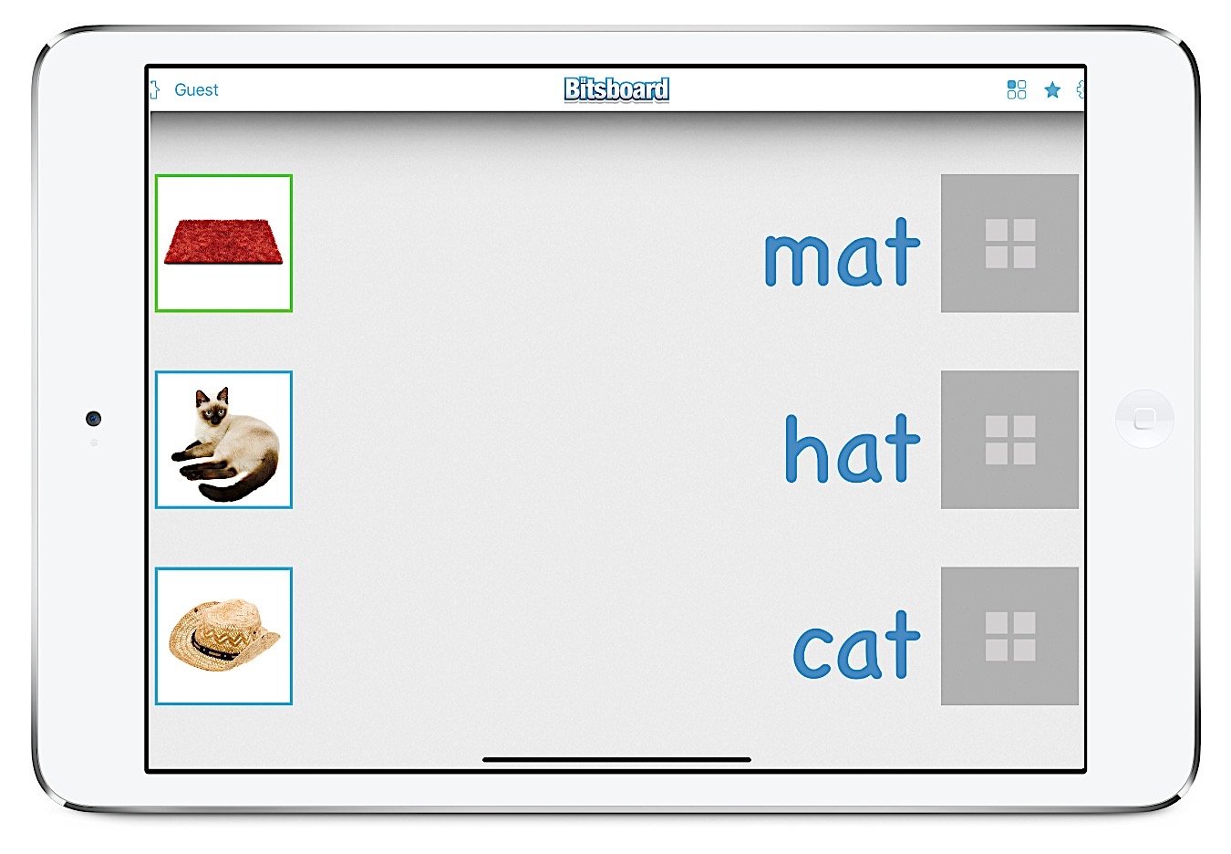 Flashcards Match Up Game