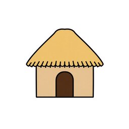 hut picture for short u CVC word families practice