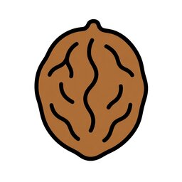 nut picture for short u CVC word families practice